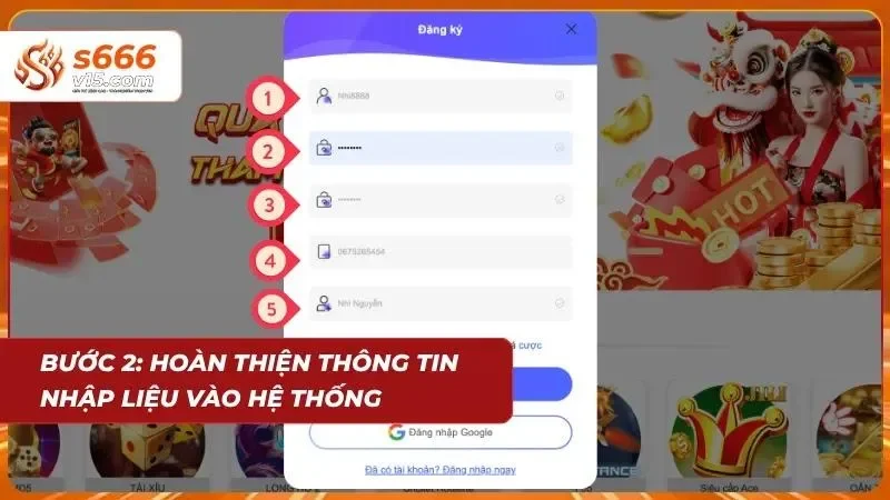 Đăng Ký S666 - Hướng Dẫn Tạo Tài Khoản Nhanh Chóng 2026 6 Hoàn thiện thông tin cá nhân trong hệ thống