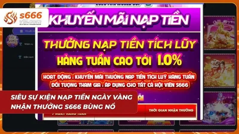 Khuyến Mãi S666 – Tổng Hợp Ưu Đãi Hấp Dẫn Cho Hội Viên 2026 4 Sự kiện khuyến mãi đặc biệt với nhiều phần thưởng hấp dẫn