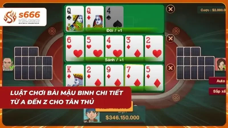 Mậu Binh S666 | Game Bài Trí Tuệ Đổi Thưởng Hấp Dẫn 2026 2 Luật chơi trực quan giúp các bạc thủ nhanh chóng bắt nhịp