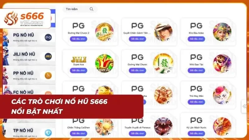 Nổ Hũ S666 – Slot Game Đổi Thưởng Jackpot Cực Khủng 2026 1 Tổng hợp các trò chơi quay thưởng hấp dẫn được yêu thích