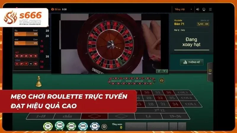 Roulette Online S666 – Trải Nghiệm Vòng Quay Casino Đỉnh Cao 6 Chiến thuật thông minh mang lại lợi thế lớn cho khách chơi